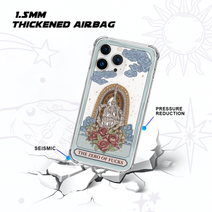 Purplehecate The Zero Of Fucks Tarot Clear Phone Case