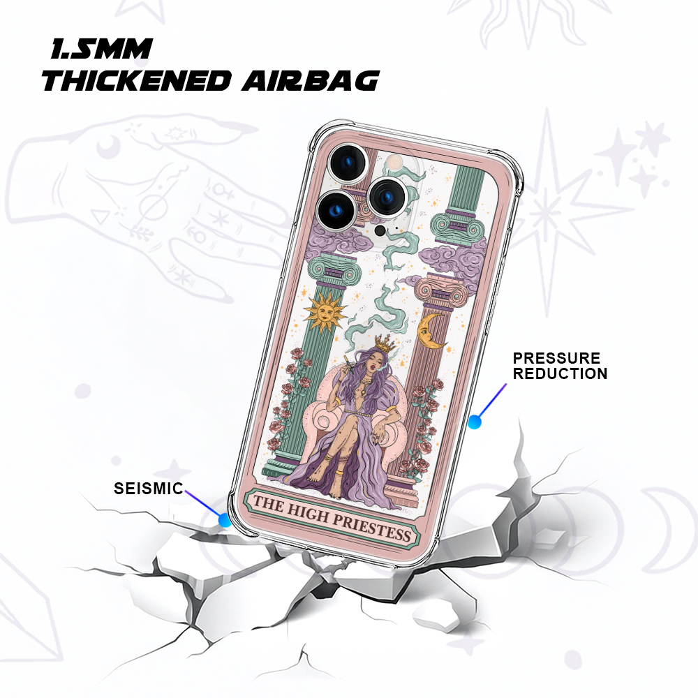 Purplehecate The High Priestess Tarot Clear Phone Case