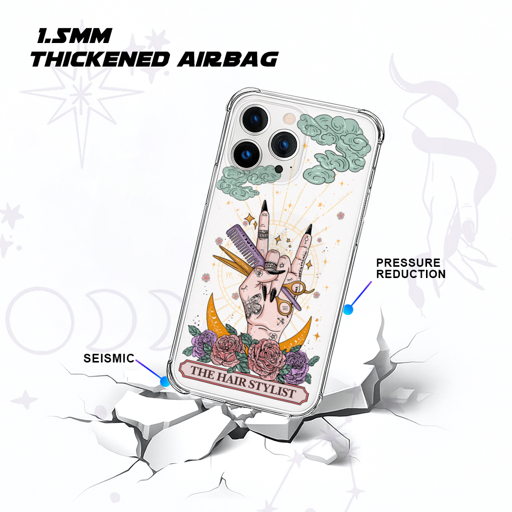Purplehecate The Hair Stylist Tarot Clear Phone Case