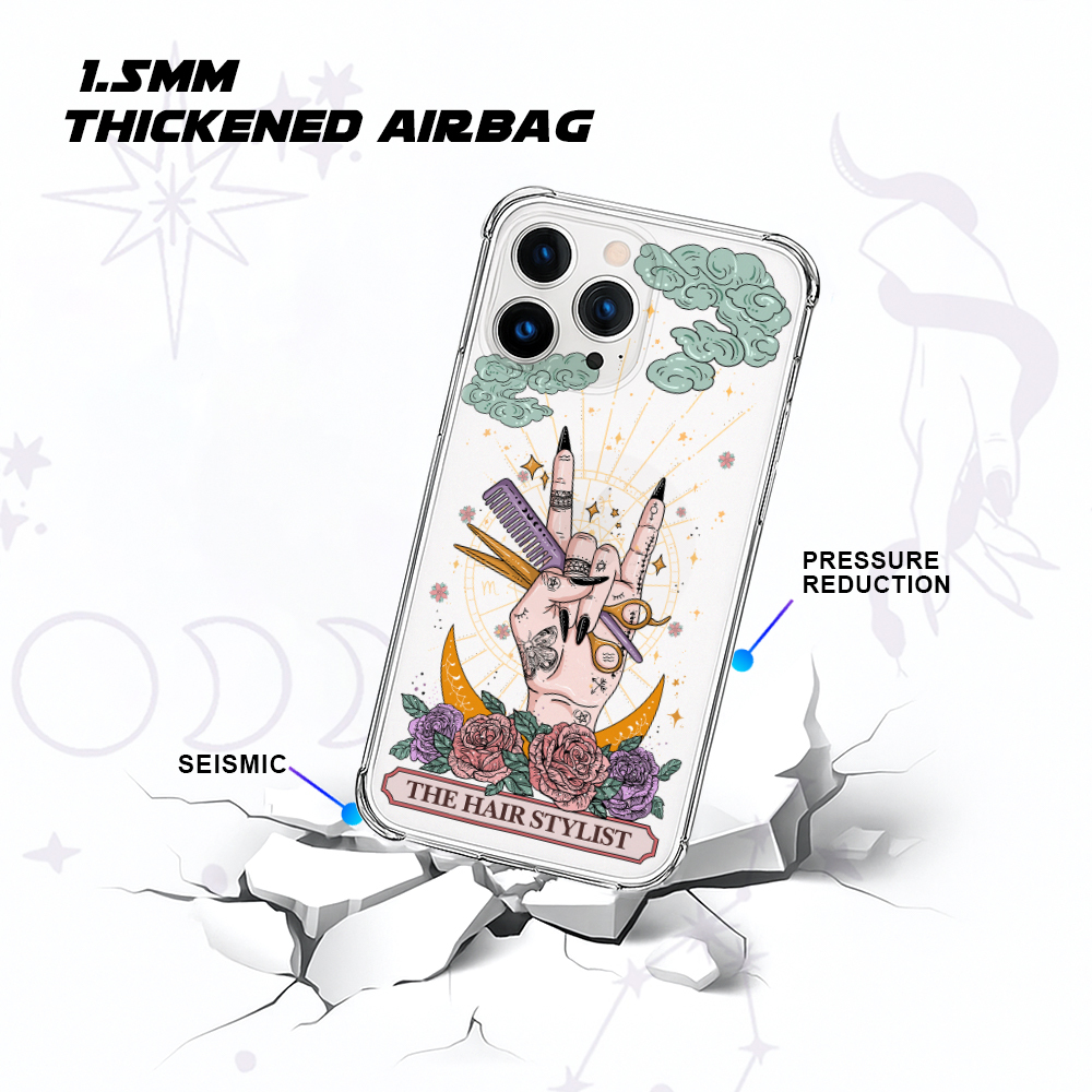 Purplehecate The Hair Stylist Tarot Clear Phone Case