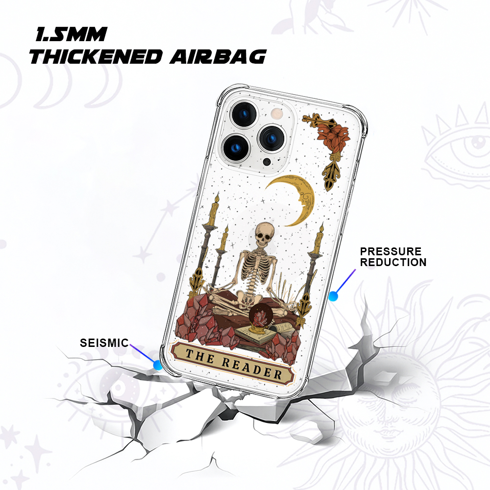 Purplehecate The Reader Tarot Clear Phone Case