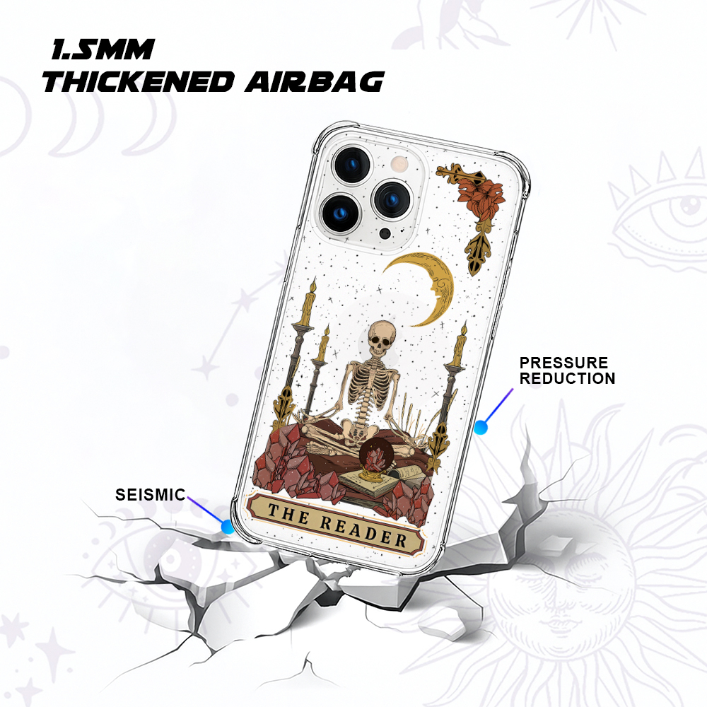 Purplehecate The Reader Tarot Clear Phone Case