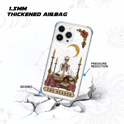 Purplehecate The Reader Tarot Clear Phone Case