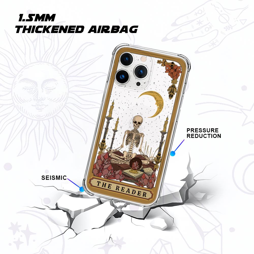 Purplehecate The Reader Tarot Clear Phone Case