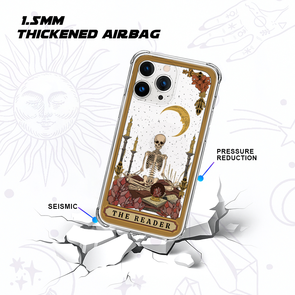 Purplehecate The Reader Tarot Clear Phone Case