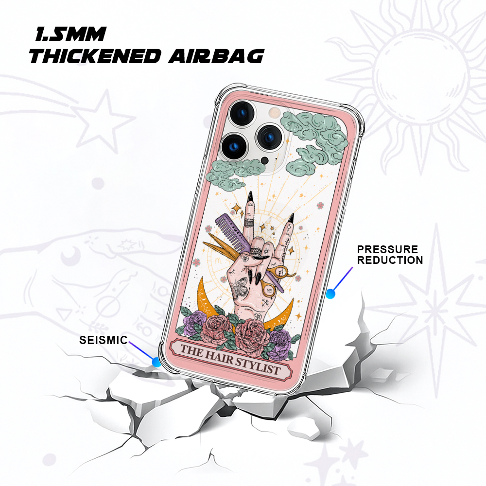 Purplehecate The Hair Stylist Tarot Clear Phone Case