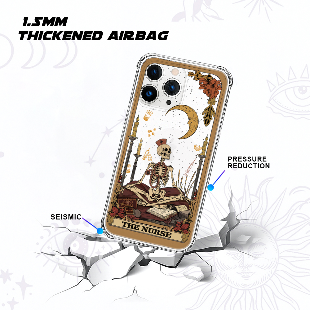 Purplehecate The Nurse Tarot Clear Phone Case
