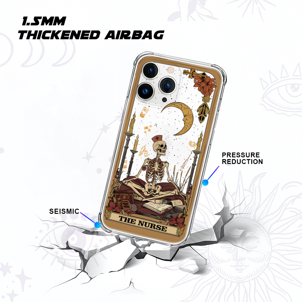 Purplehecate The Nurse Tarot Clear Phone Case