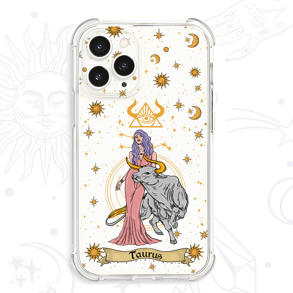 Purplehecate The Taurus Zodiac Clear Phone Case