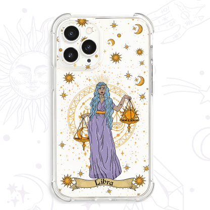 Purplehecate Libra Zodiac Clear Phone Case