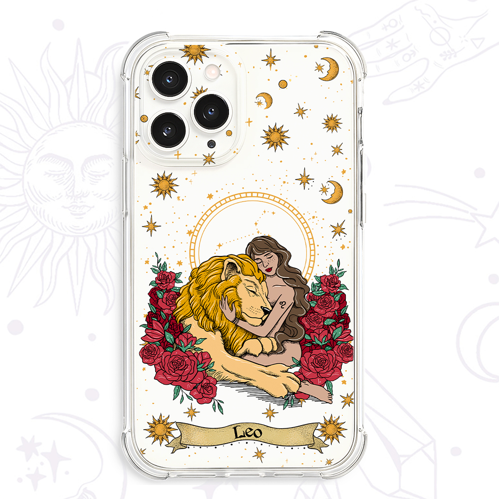 Purplehecate Leo Zodiac Clear Phone Case