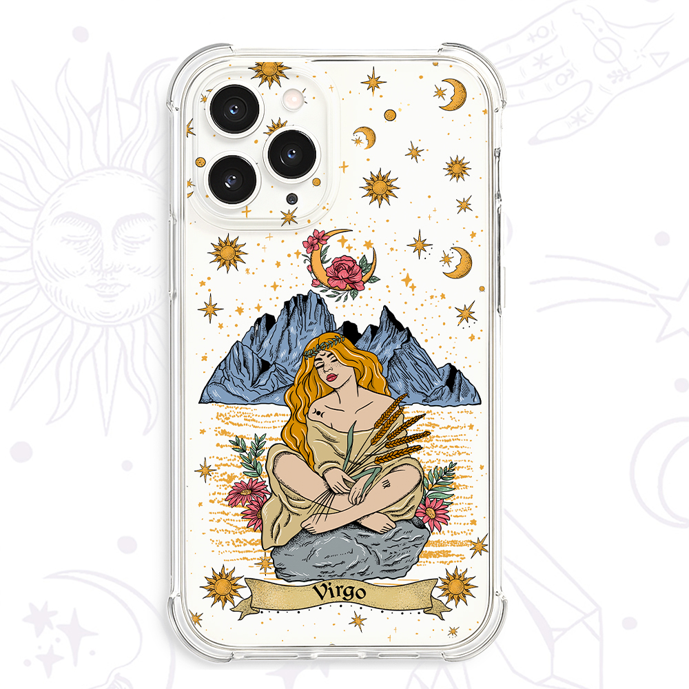Purplehecate Virgo Zodiac Clear Phone Case