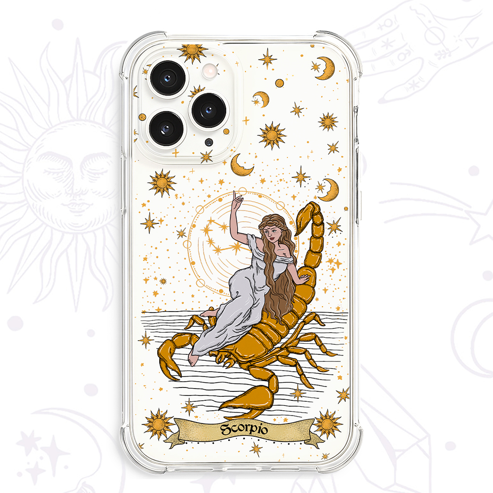 Purplehecate Scorpio Zodiac Clear Phone Case