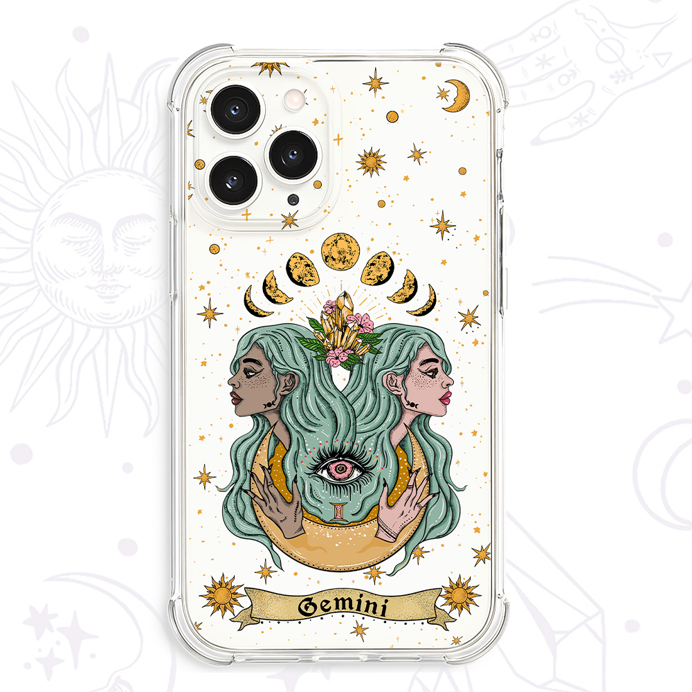 Purplehecate Gemini Zodiac Clear Phone Case