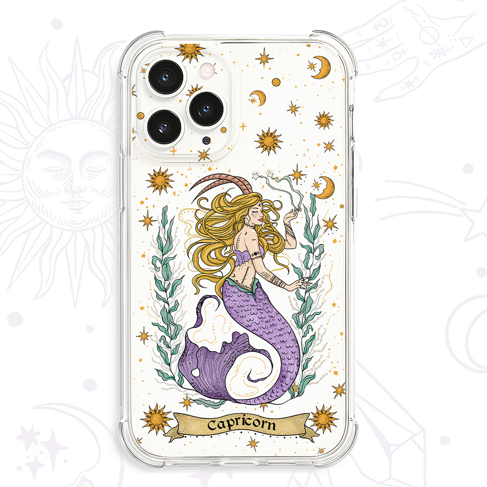 Purplehecate Capricorn Zodiac Clear Phone Case