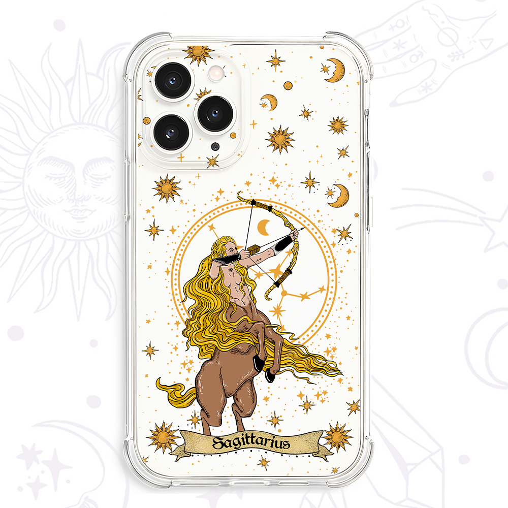 Purplehecate Sagittarius Zodiac Clear Phone Case