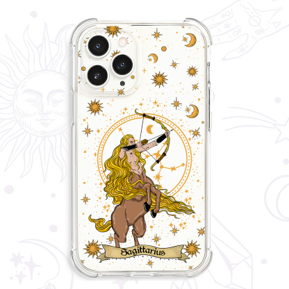 Purplehecate Sagittarius Zodiac Clear Phone Case