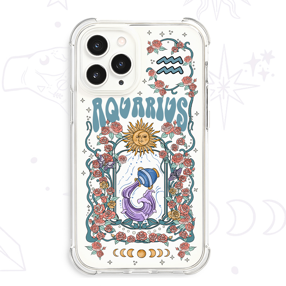 Purplehecate Aquarius Spirit Zodiac Clear Phone Case