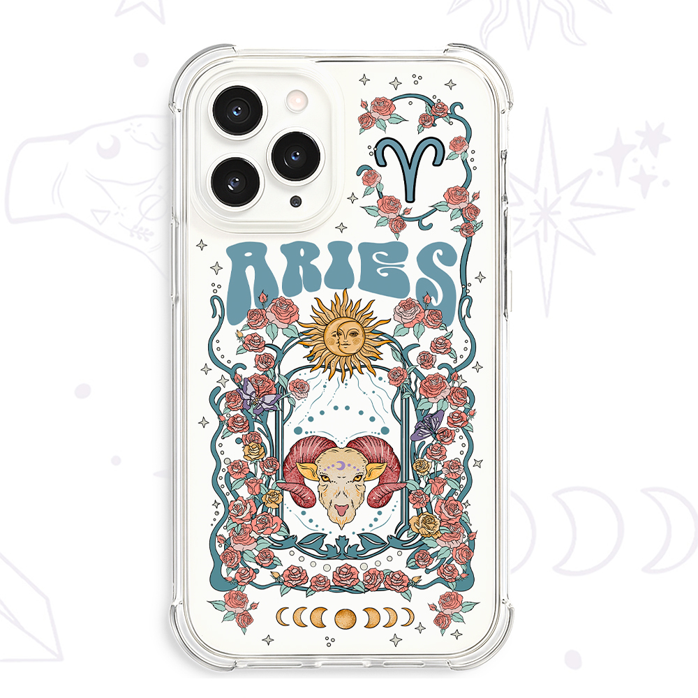 Purplehecate Aries Spirit Zodiac Clear Phone Case