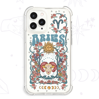 Purplehecate Aries Spirit Zodiac Clear Phone Case