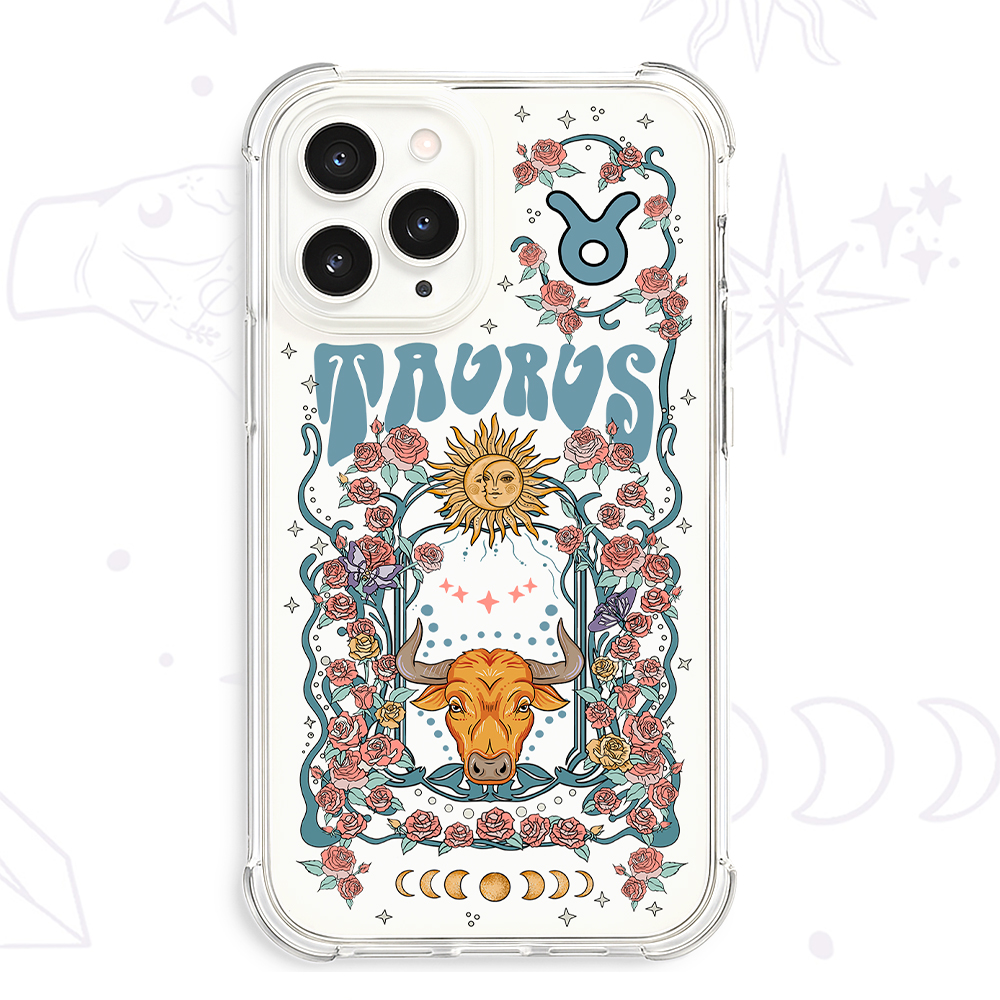 Purplehecate Taurus Spirit Zodiac Clear Phone Case