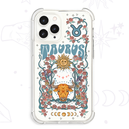 Purplehecate Taurus Spirit Zodiac Clear Phone Case