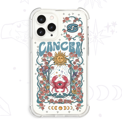 Purplehecate Cancer Spirit Zodiac Clear Phone Case