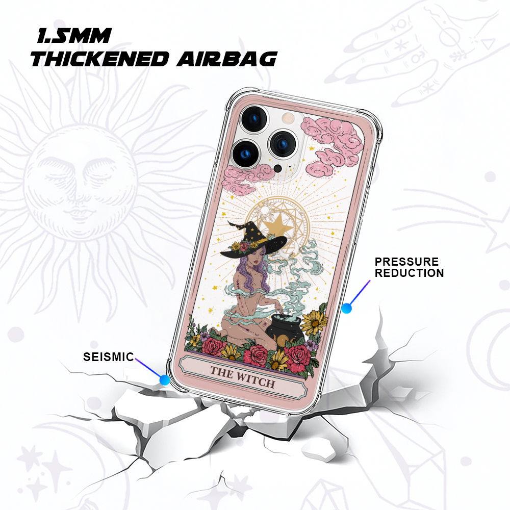 Purplehecate The Witch Tarot Clear Phone Case