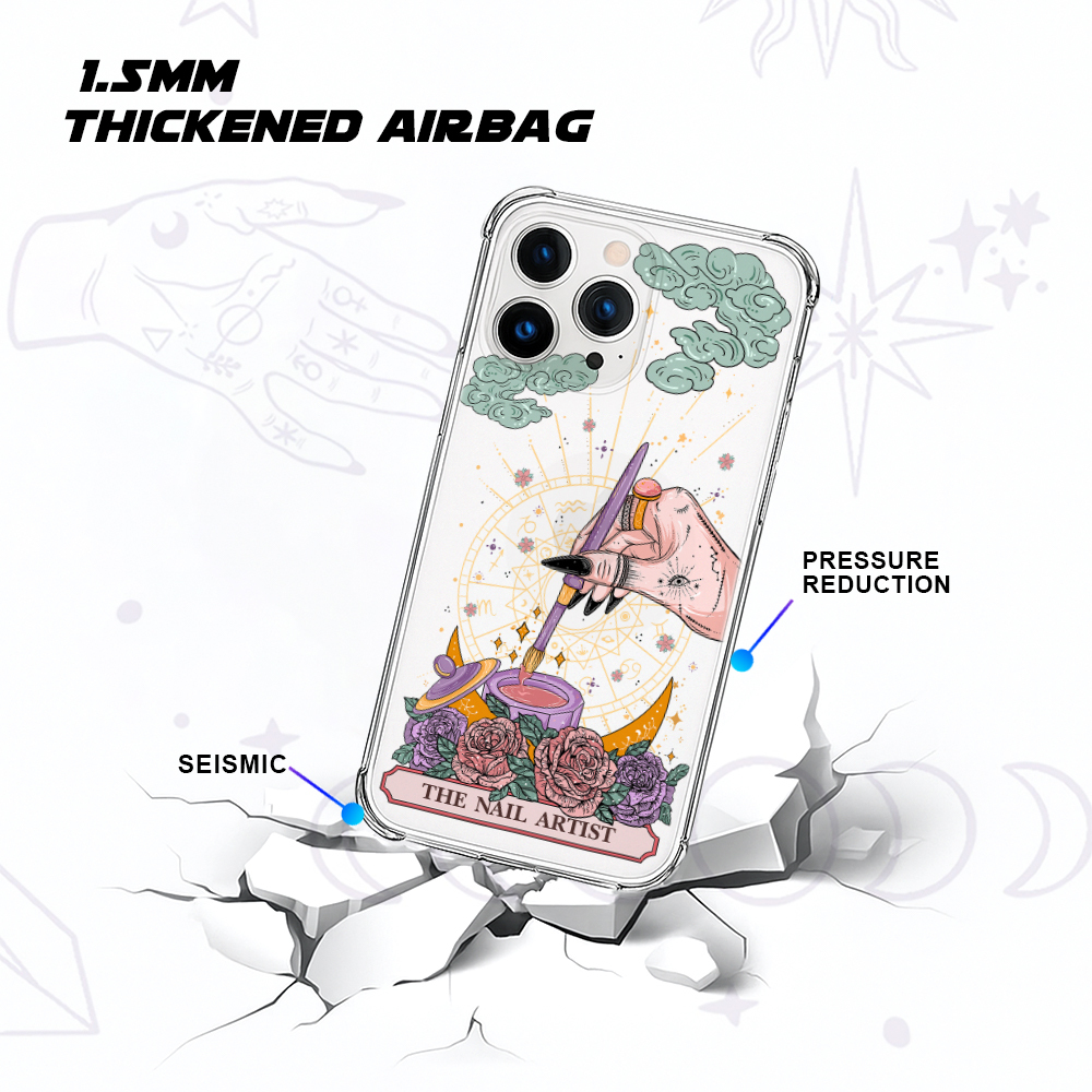 Purplehecate The Nail Artist Tarot Clear Phone Case