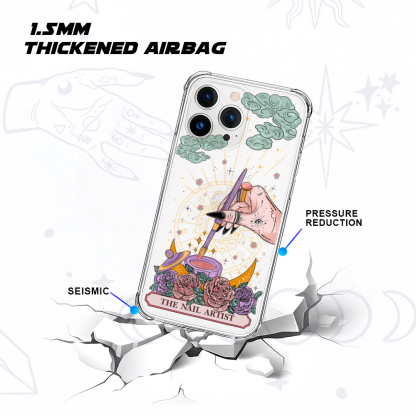 Purplehecate The Nail Artist Tarot Clear Phone Case