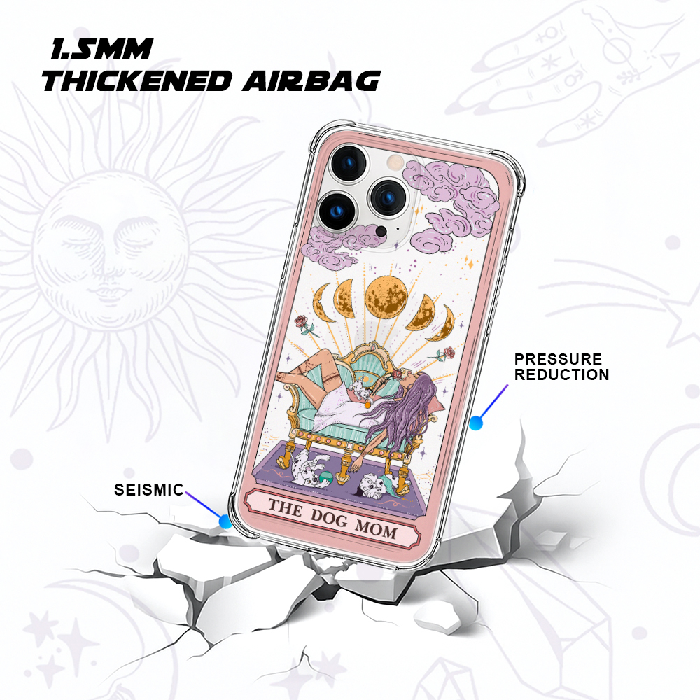 Purplehecate The Dog Mom Tarot Clear Phone Case