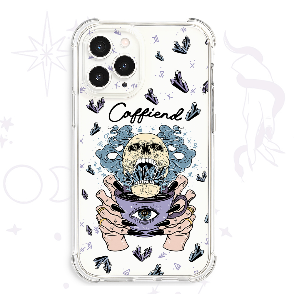Purplehecate Caffiend Clear Phone Case