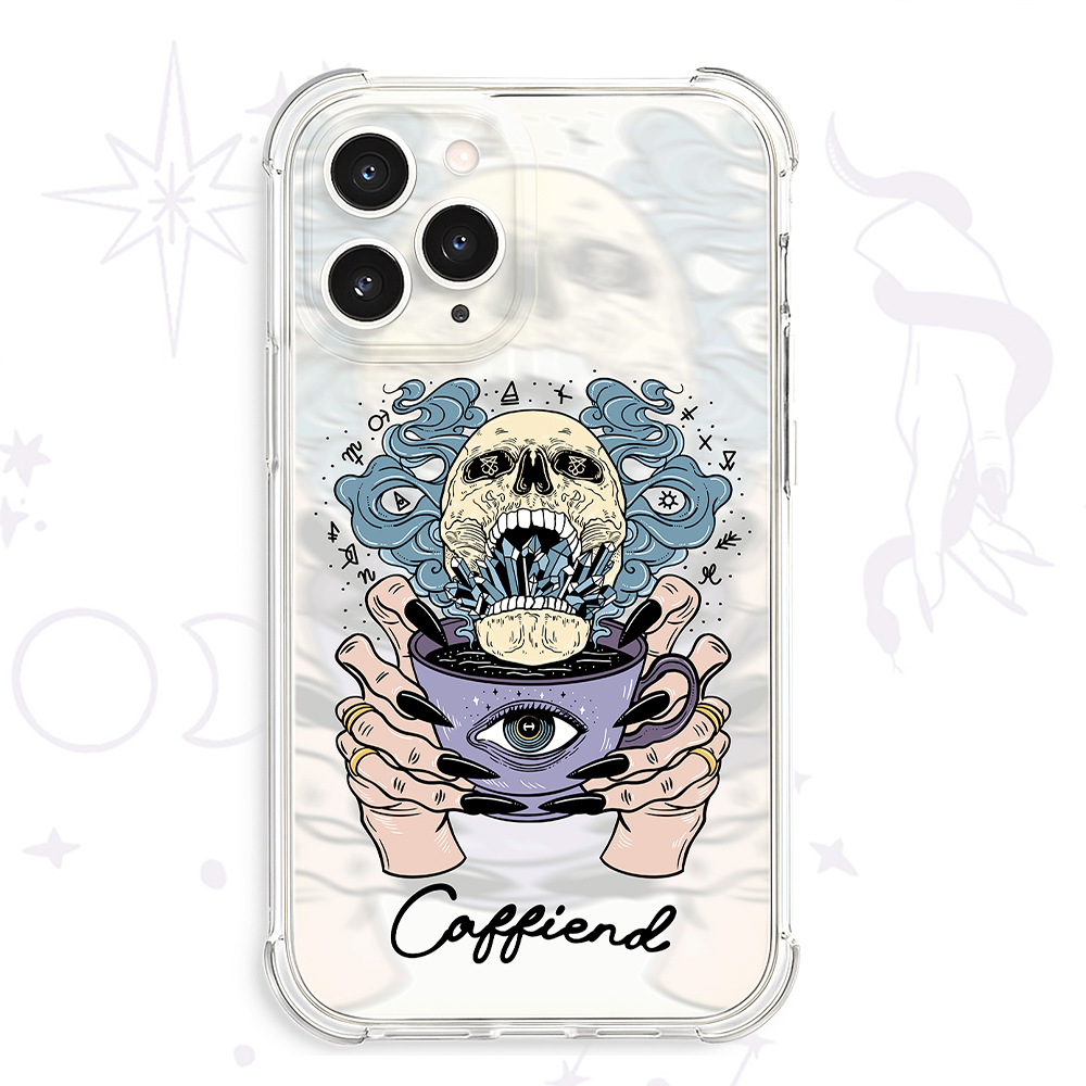 Purplehecate Caffiend Clear Phone Case