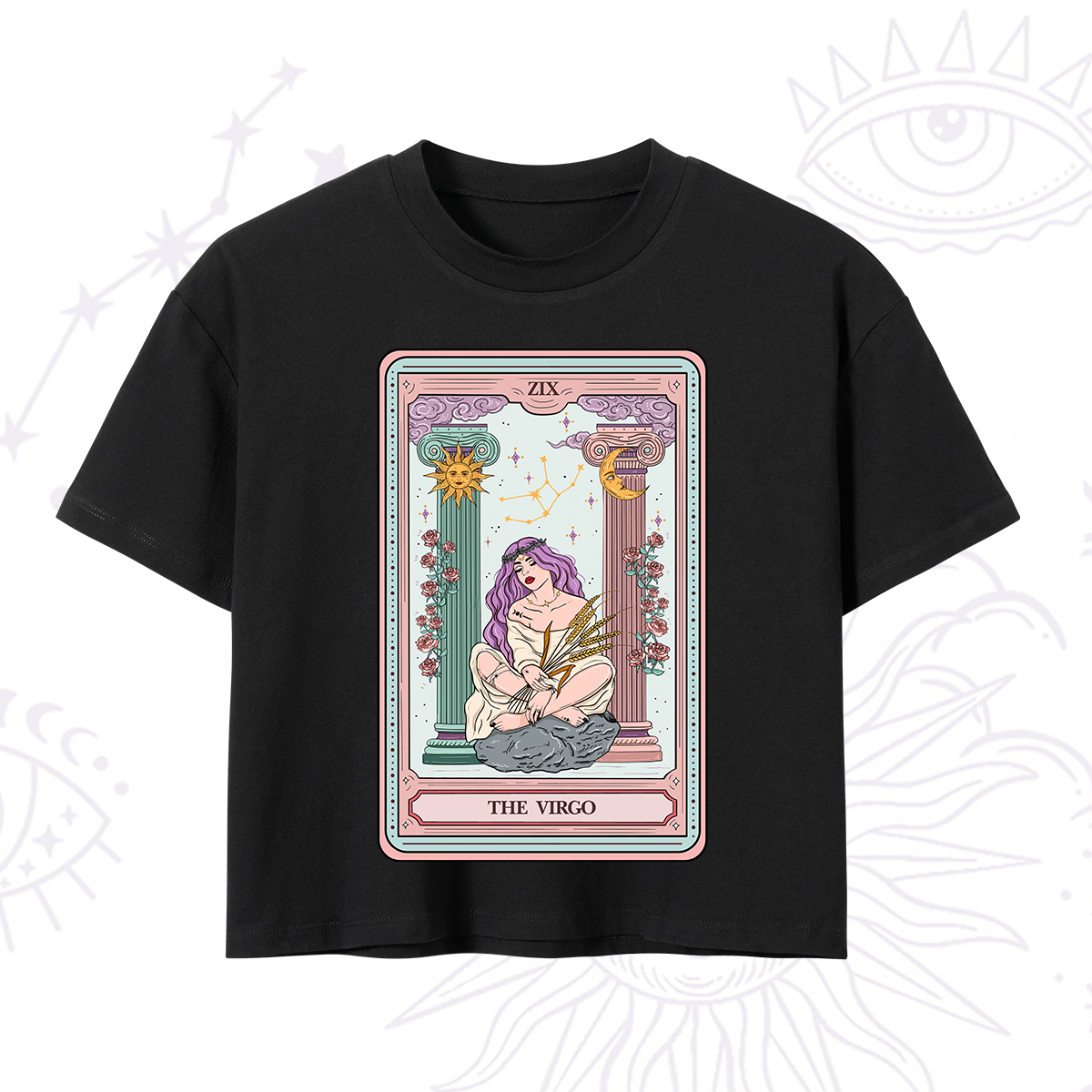 Purplehecate The Virgo Goddess Tarot Crop T-Shirt