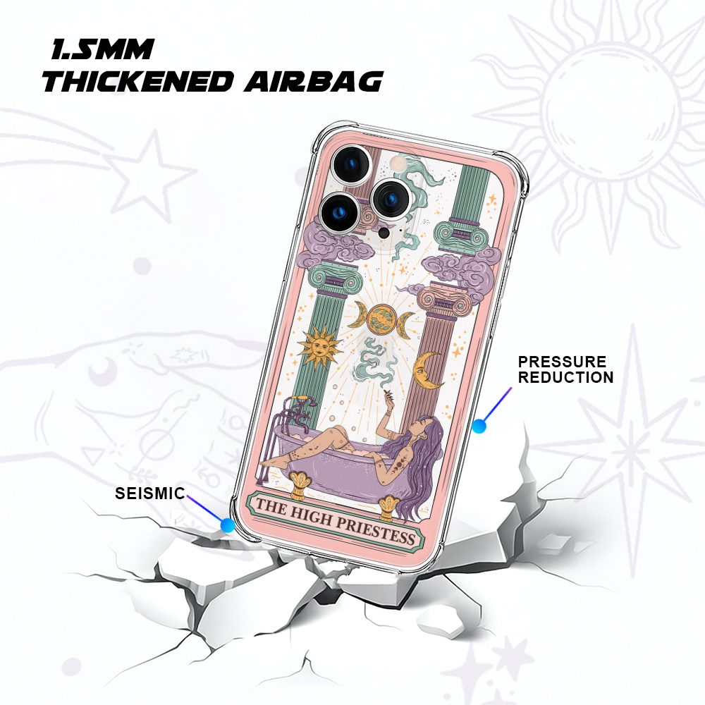 Purplehecate The High Priestess Tarot Clear Phone Case