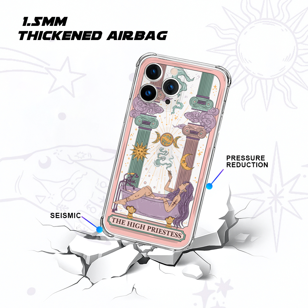 Purplehecate The High Priestess Tarot Clear Phone Case