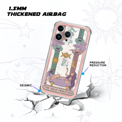 Purplehecate The High Priestess Tarot Clear Phone Case
