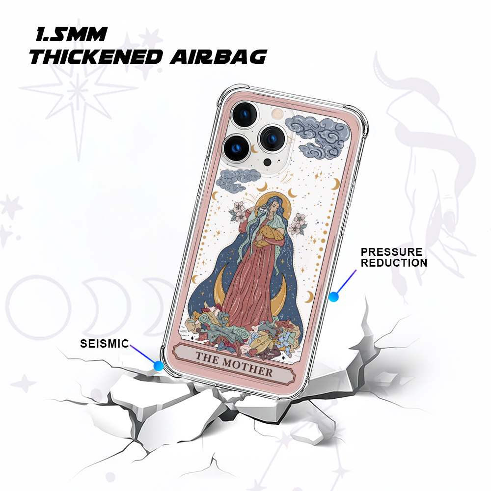 Purplehecate The Mother Tarot Clear Phone Case