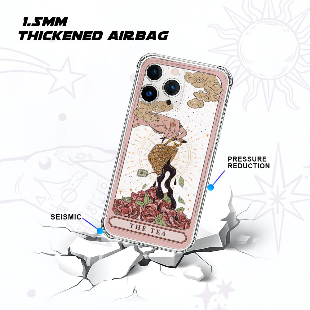 Purplehecate The Tea Food Tarot Clear Phone Case