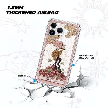 Purplehecate The Tea Food Tarot Clear Phone Case