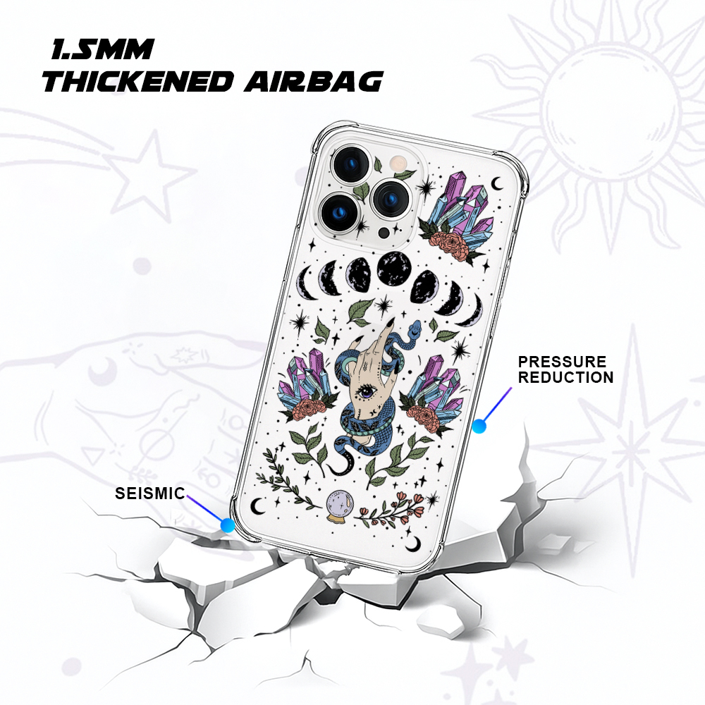 Purplehecate Reach For The Moon Clear Phone Case