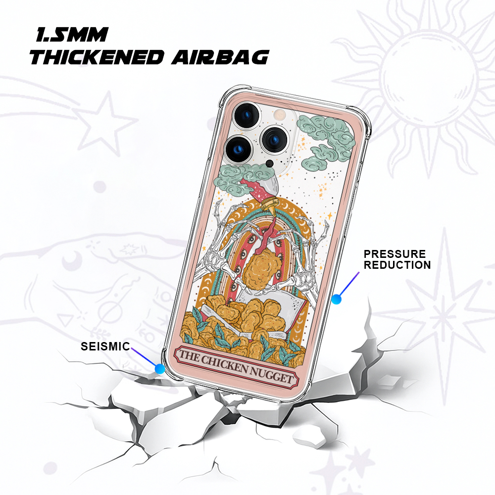Purplehecate The Chicken Nugget Food Tarot Clear Phone Case