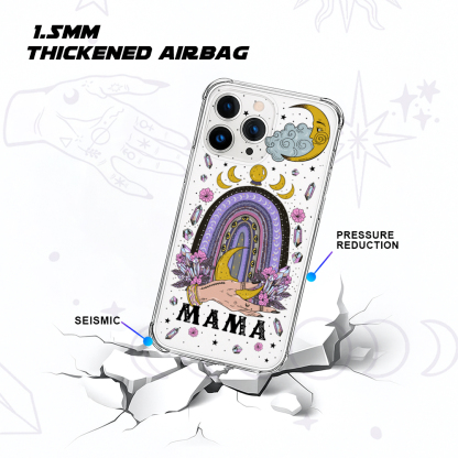 Purplehecate Gothic Mama Rainbow Clear Phone Case