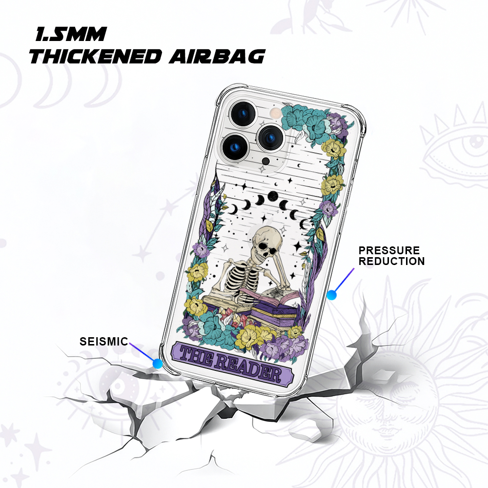 Purplehecate The Reader Clear Phone Case