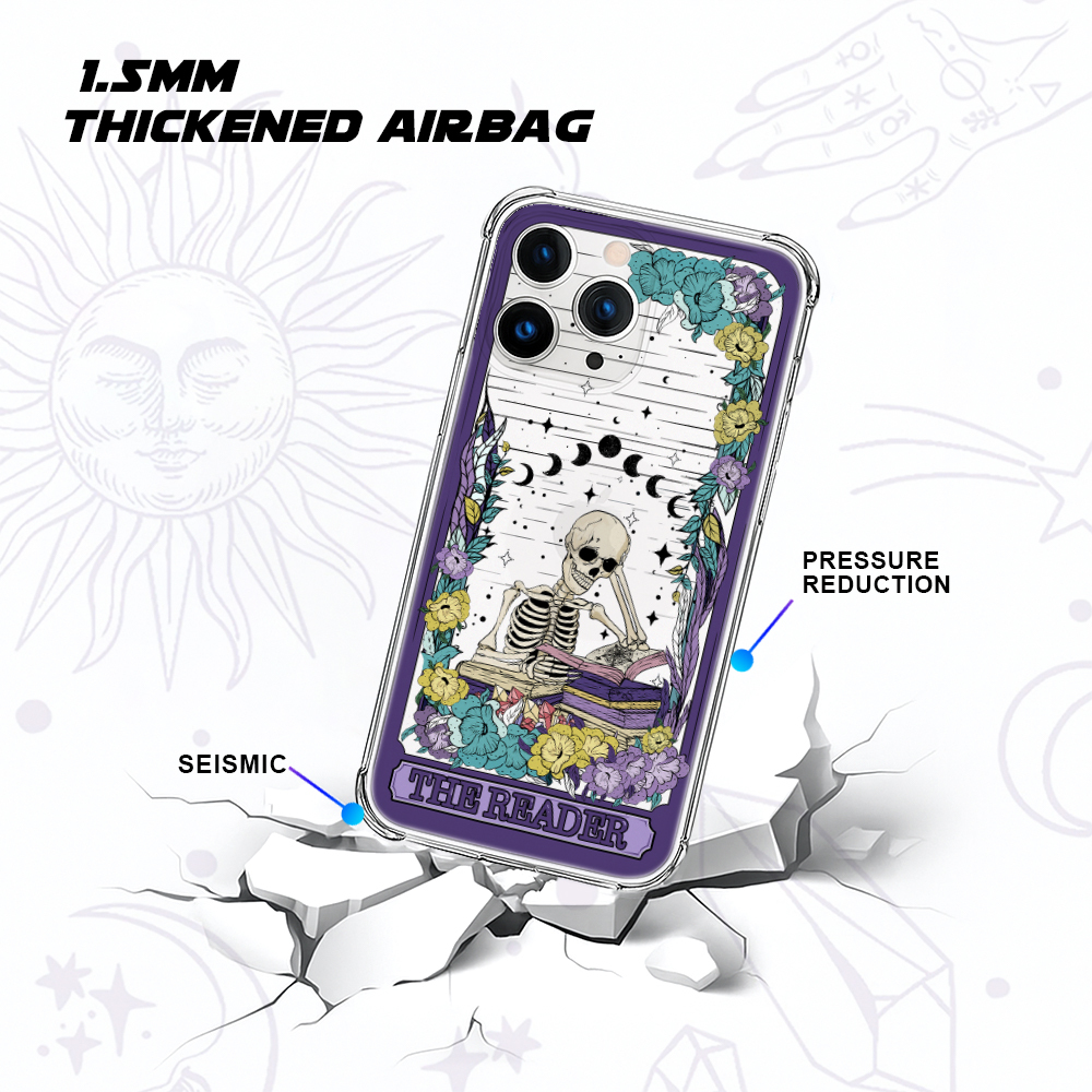 Purplehecate The Reader Tarot Card Clear Phone Case