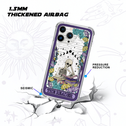 Purplehecate The Reader Tarot Card Clear Phone Case