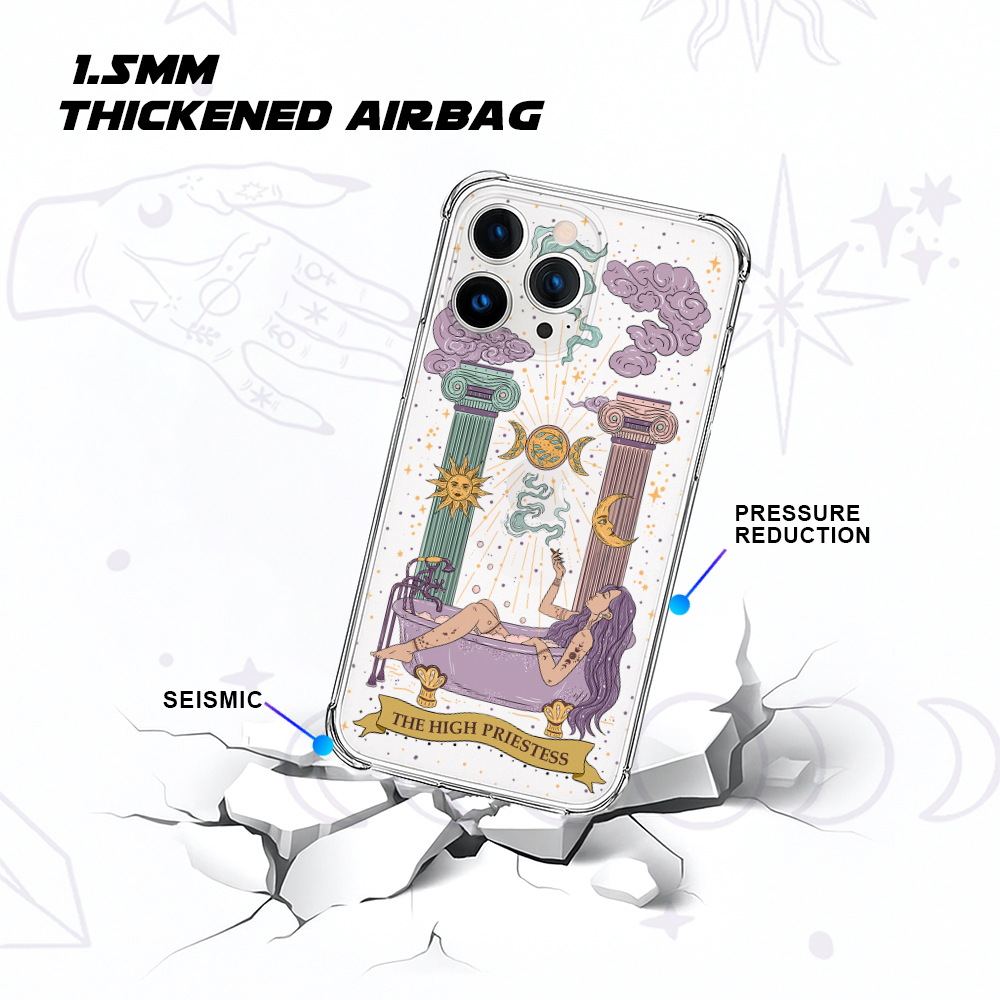 Purplehecate The High Priestess Clear Phone Case