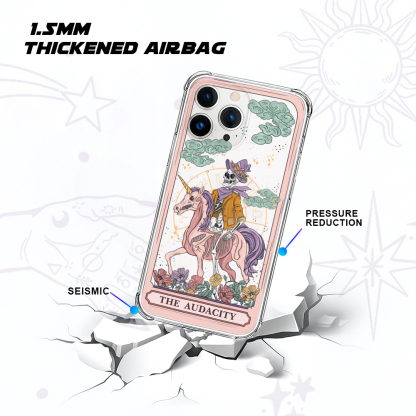 Purplehecate The Audacity Tarot Card Clear Phone Case