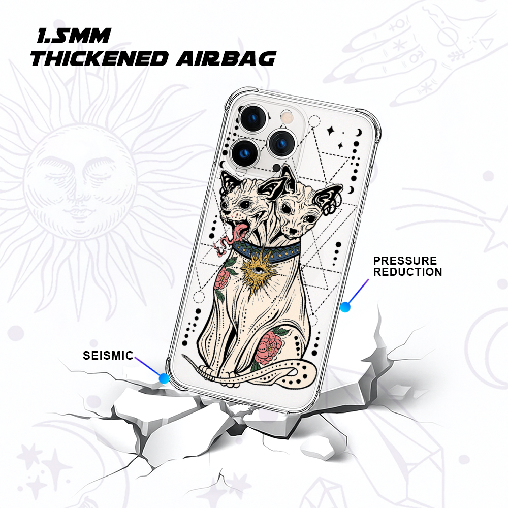 Purplehecate The Cat Goddess Bastet Clear Phone Case