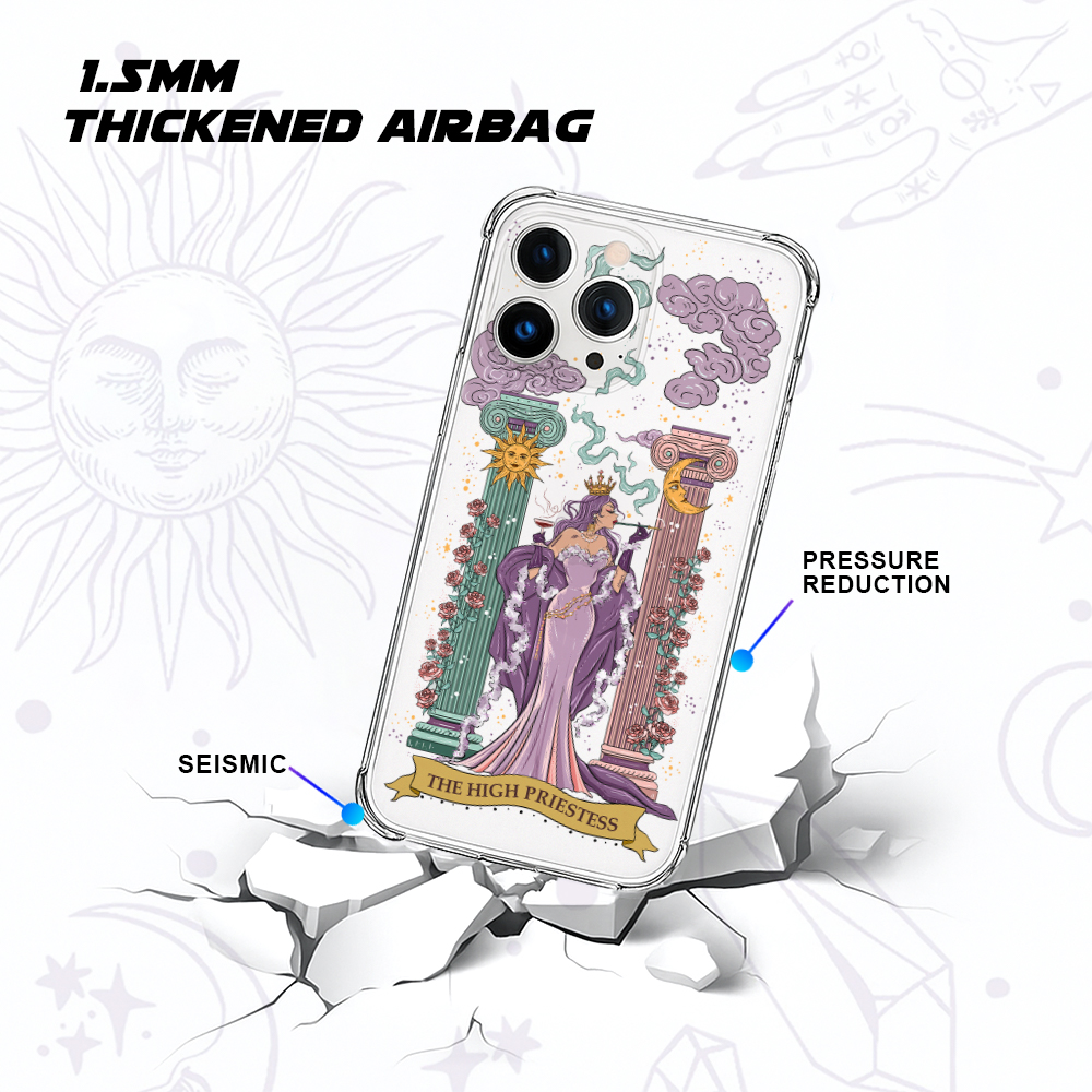 Purplehecate The High Priestess Clear Phone Case